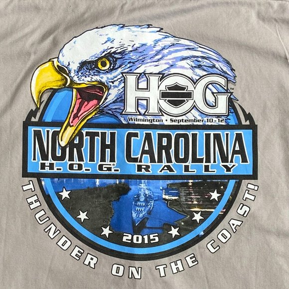 Harley 2015 NC Rally Thunder On The Coast Shirt L - Picture 3 of 10